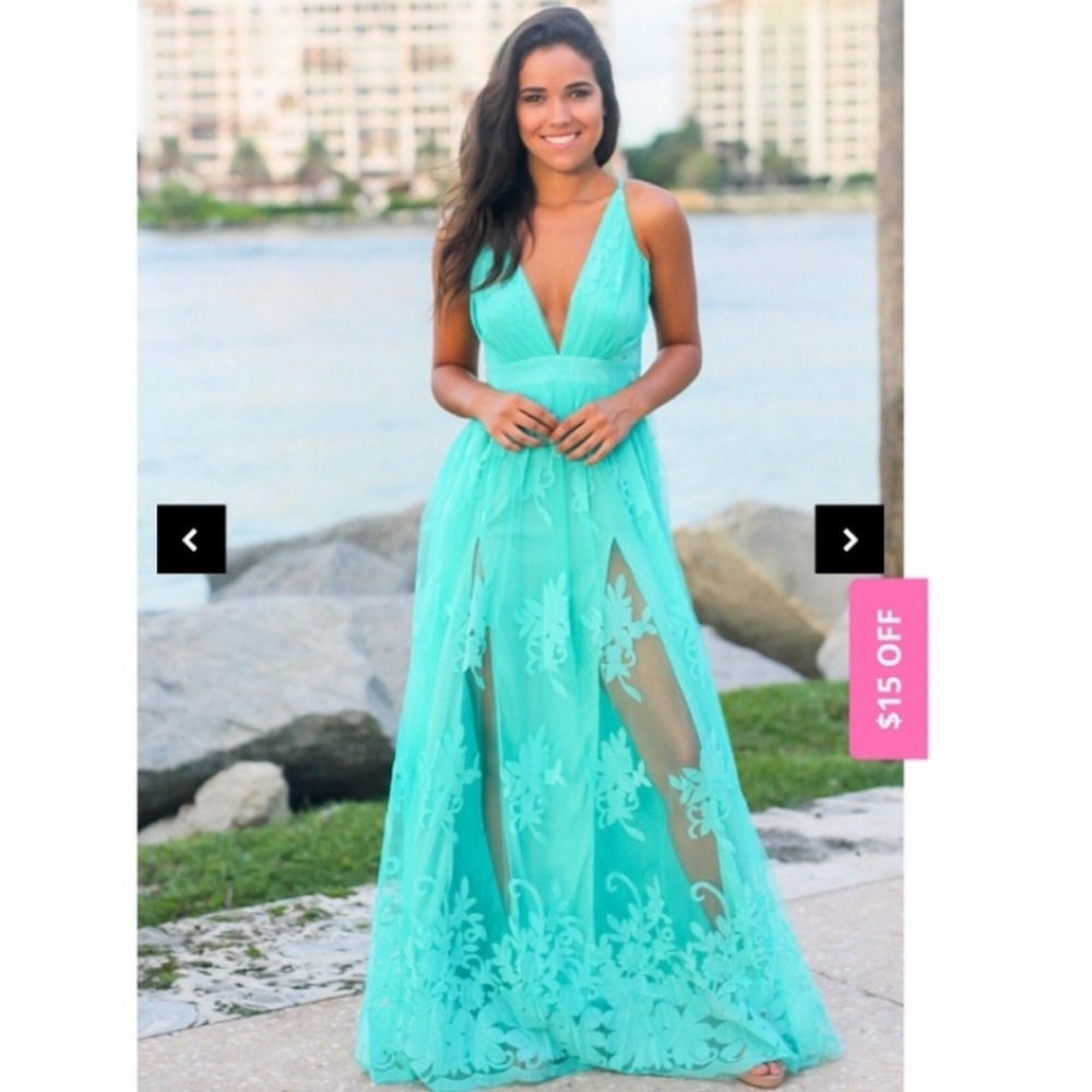 Deep-V Floral Maxi Dress with Criss Cross Back